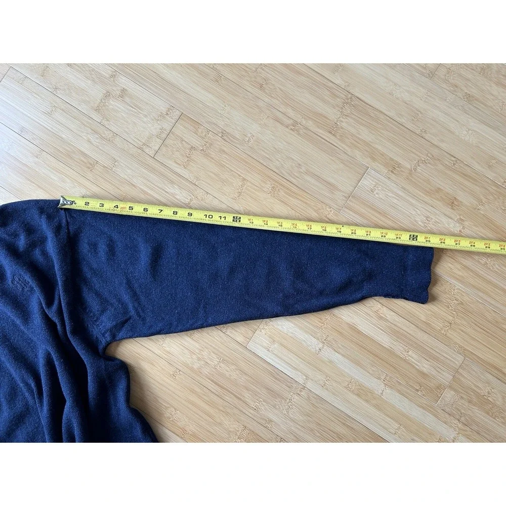 Pendleton Virgin Lambswool Navy Blue Knit V-Neck Sweater Size M *Monogrammed*